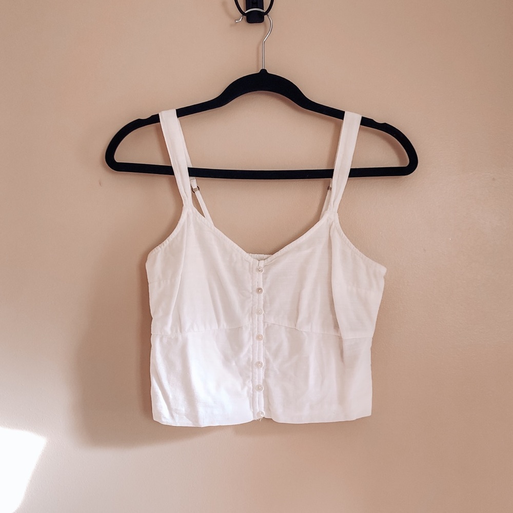 A&F Button-Down Slim Cropped Cami